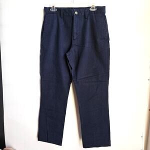 Old Navy Straight Built In Flex Navy Pants Size 32x30 Mens Preppy Casual
